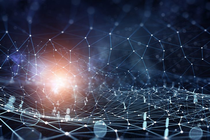 Connected lines background